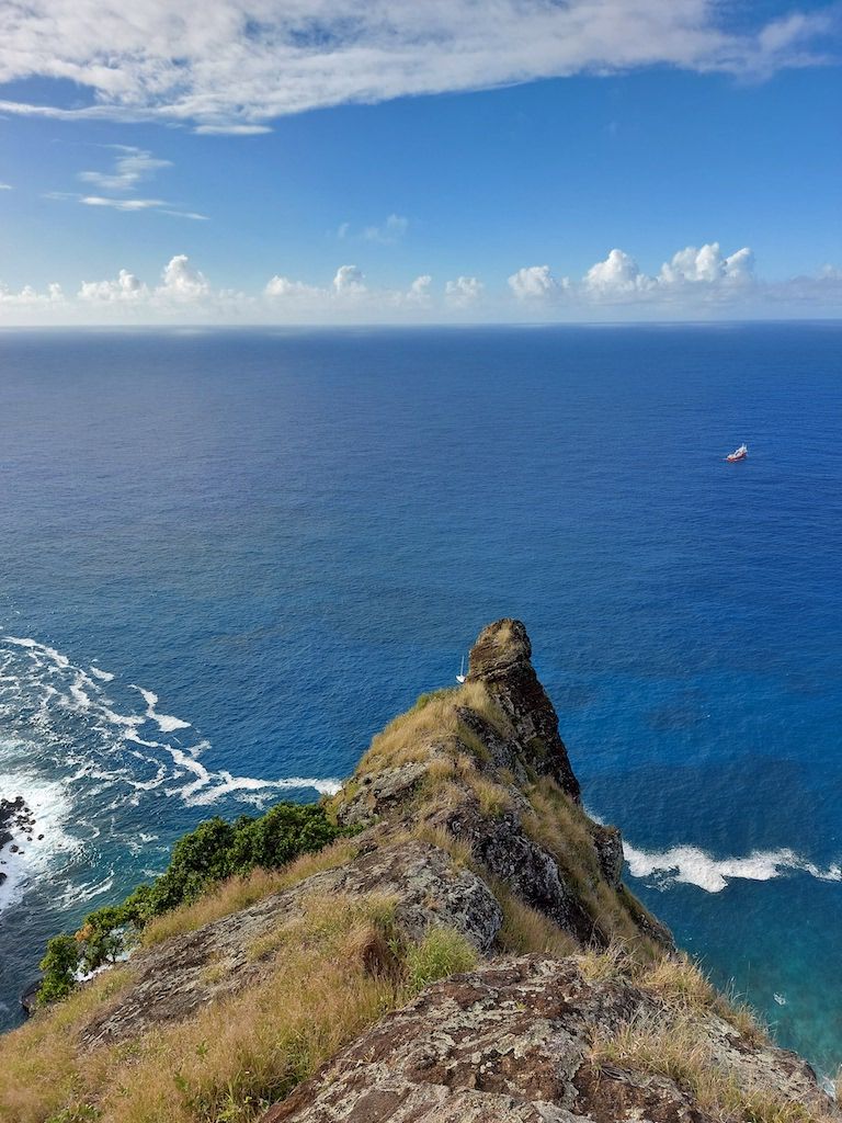 Probably the best view from a porch in the world (Pitcairn island)