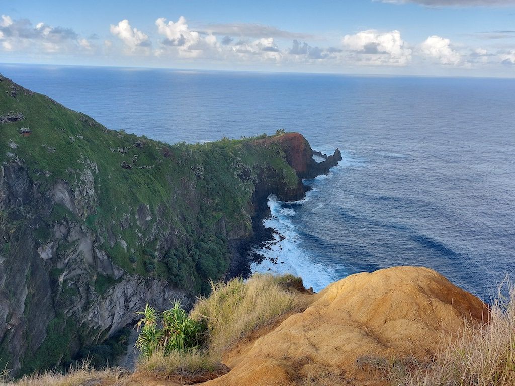 Probably the best view from a porch in the world (Pitcairn island)