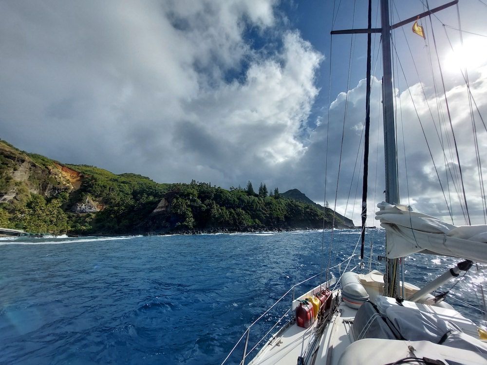 Probably the best view from a porch in the world (Pitcairn island)